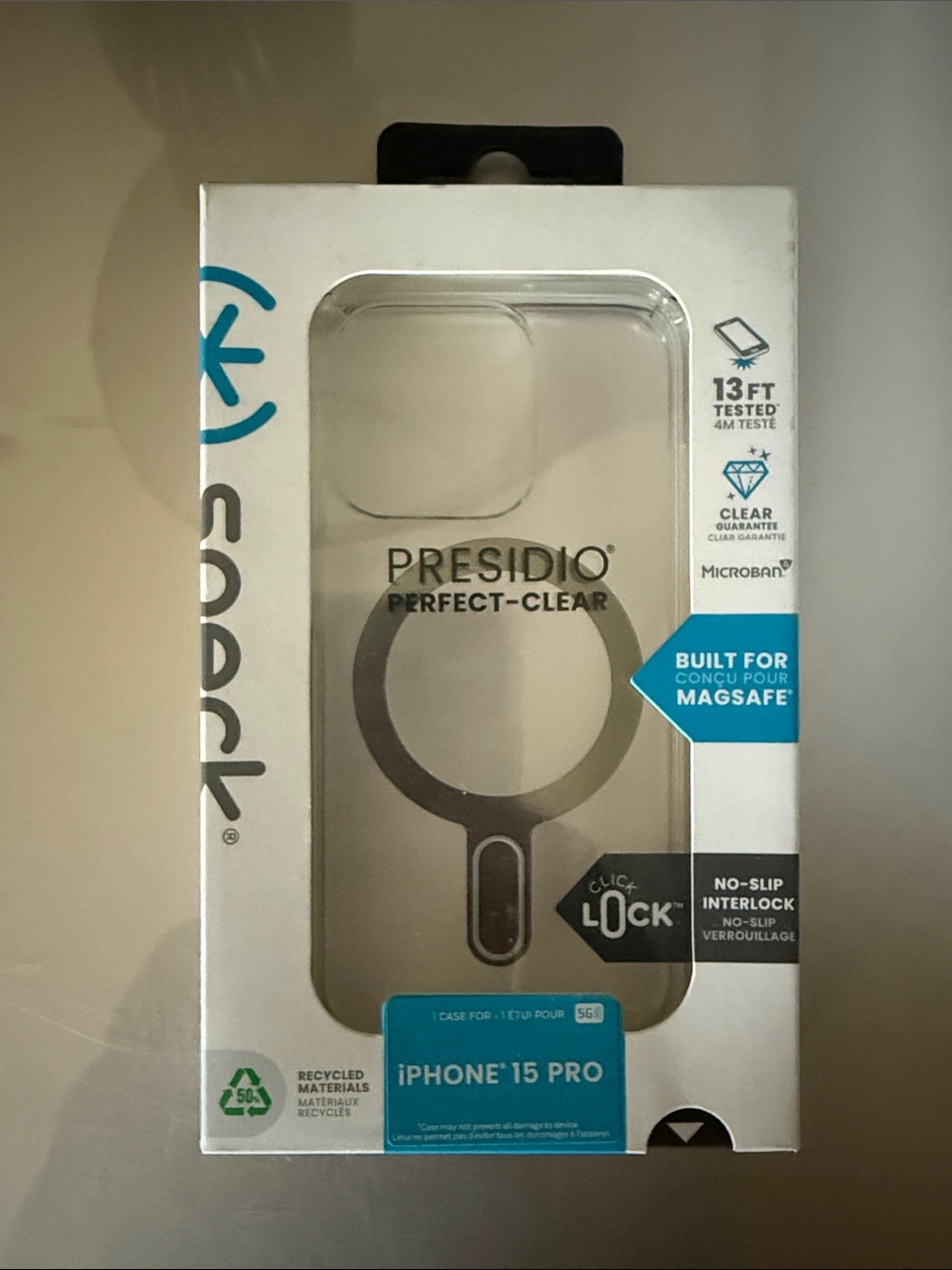 speck Presidio Perfect-Clear iPhone 15 Pro Case - Clear